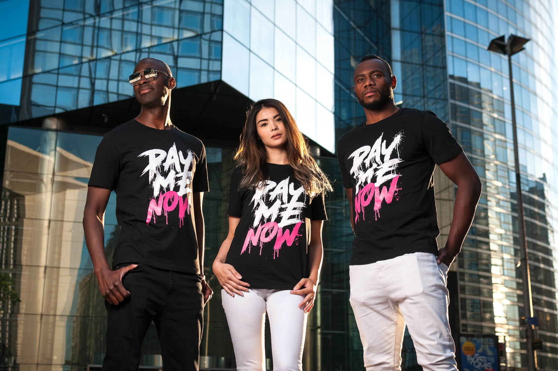 T-shirts PMN version noir/rose